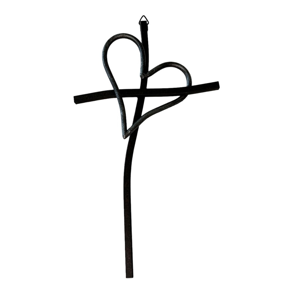 Iron cross and Heart Home Decor